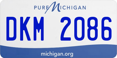 MI license plate DKM2086