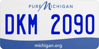 MI license plate DKM2090
