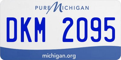 MI license plate DKM2095