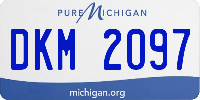 MI license plate DKM2097