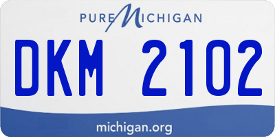 MI license plate DKM2102