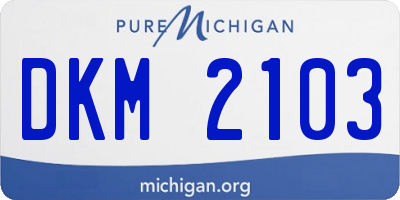 MI license plate DKM2103