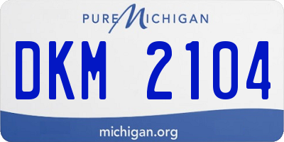 MI license plate DKM2104