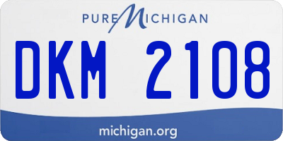 MI license plate DKM2108