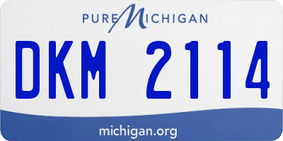 MI license plate DKM2114