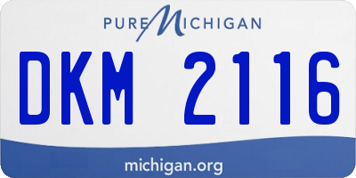 MI license plate DKM2116