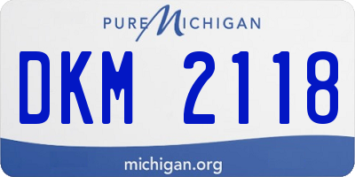 MI license plate DKM2118