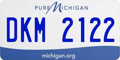 MI license plate DKM2122