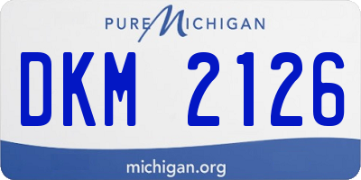 MI license plate DKM2126