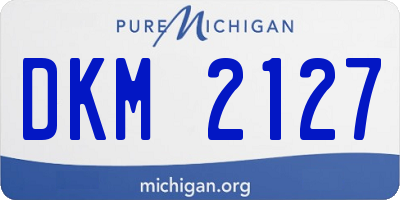 MI license plate DKM2127