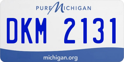 MI license plate DKM2131