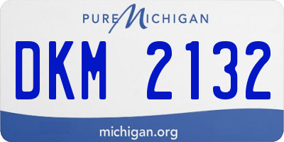 MI license plate DKM2132
