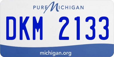 MI license plate DKM2133