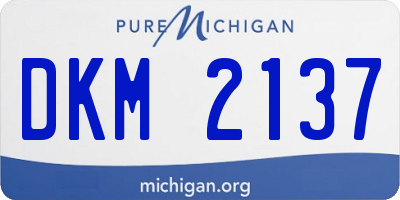 MI license plate DKM2137
