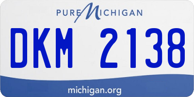 MI license plate DKM2138