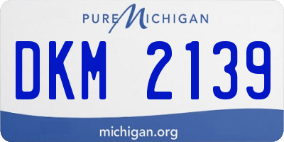 MI license plate DKM2139