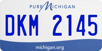 MI license plate DKM2145