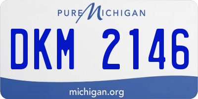 MI license plate DKM2146