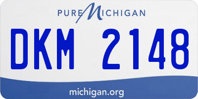 MI license plate DKM2148