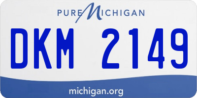 MI license plate DKM2149