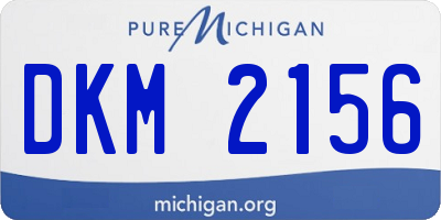 MI license plate DKM2156