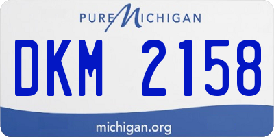 MI license plate DKM2158