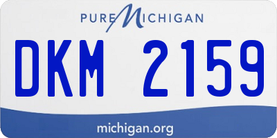 MI license plate DKM2159