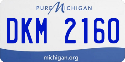 MI license plate DKM2160