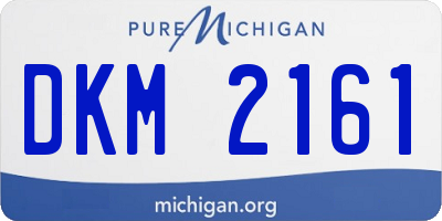 MI license plate DKM2161