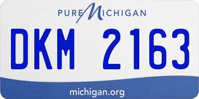 MI license plate DKM2163