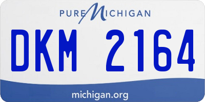 MI license plate DKM2164