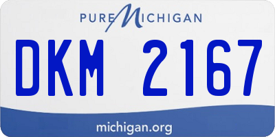 MI license plate DKM2167