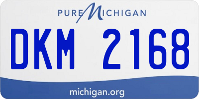 MI license plate DKM2168