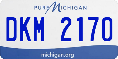 MI license plate DKM2170
