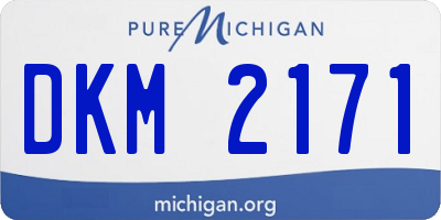 MI license plate DKM2171