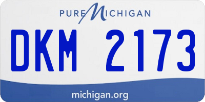 MI license plate DKM2173