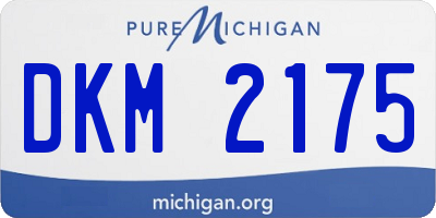 MI license plate DKM2175