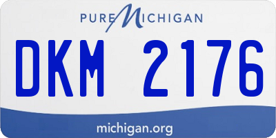 MI license plate DKM2176