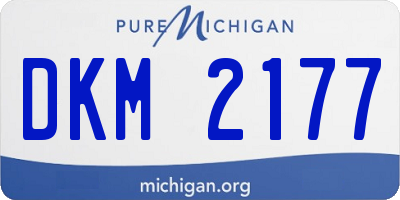 MI license plate DKM2177