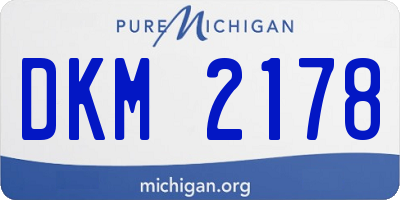 MI license plate DKM2178