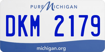 MI license plate DKM2179