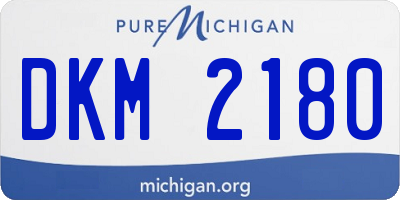 MI license plate DKM2180