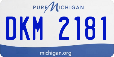 MI license plate DKM2181