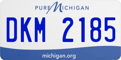 MI license plate DKM2185