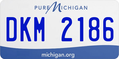 MI license plate DKM2186