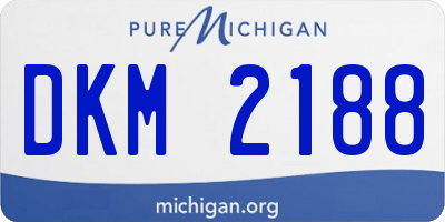 MI license plate DKM2188