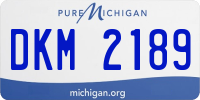 MI license plate DKM2189