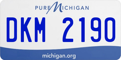 MI license plate DKM2190