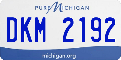 MI license plate DKM2192