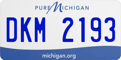 MI license plate DKM2193